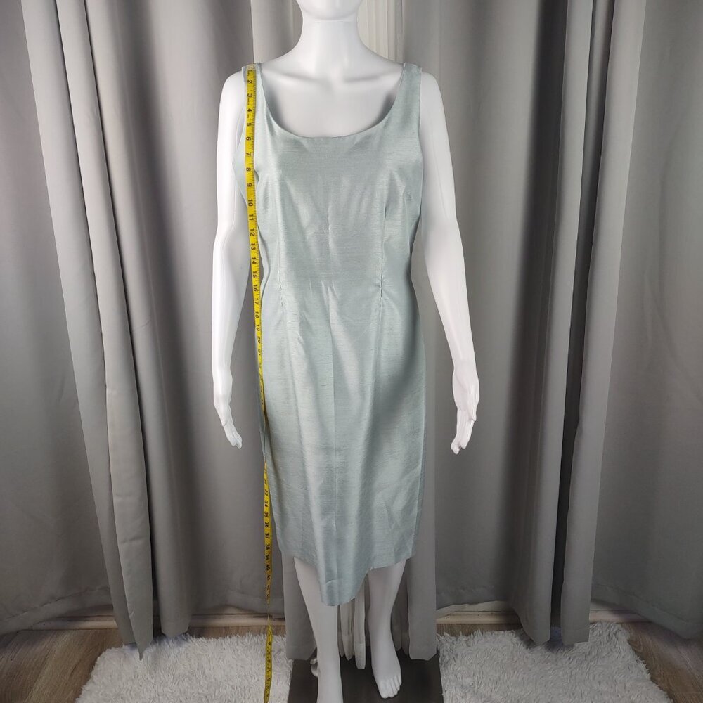 Jessica Howard Evenings 2Pc Sage Jacquard Sheath Dress Jacket Set Size 10 - Picture 5 of 16